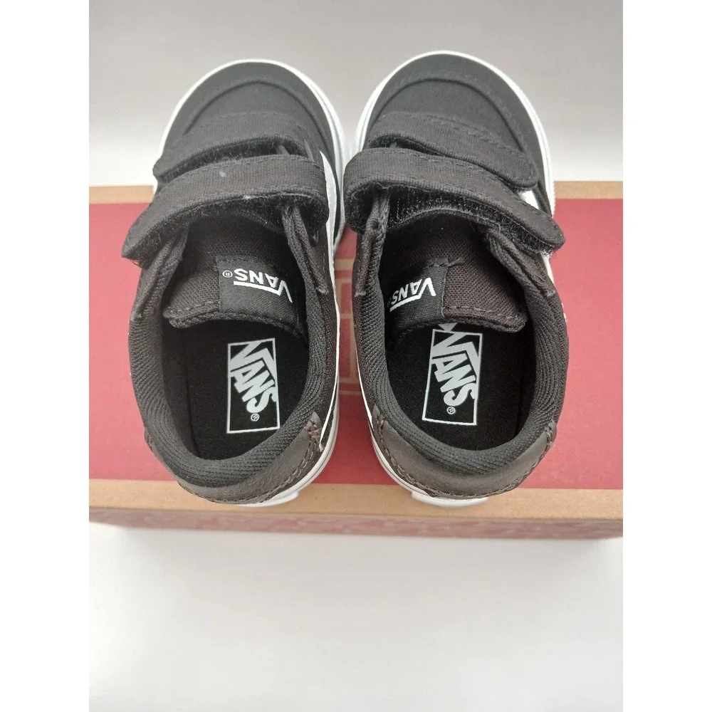 Vans Brooklyn Ls V Toddler Shoes Size 7.0 TD Embroidery Black‎ VN000D7XBLA New